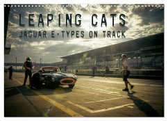 Leaping Cats - Jaguar E-Types on Track (Wandkalender 2024 DIN A3 quer), CALVENDO Monatskalender