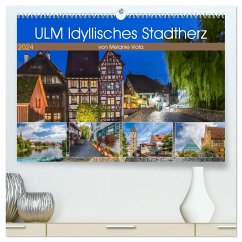 ULM Idyllisches Stadtherz (hochwertiger Premium Wandkalender 2024 DIN A2 quer), Kunstdruck in Hochglanz