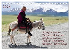 Kirgisistan Tadschikistan Afghanistan Pamir Highway Wakhan Korridor (Tischkalender 2024 DIN A5 quer), CALVENDO Monatskalender - Bergermann, Manfred