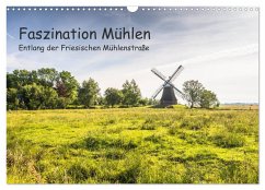 Faszination Windmühlen - Entlang der Ostfriesischen Mühlenstraße (Wandkalender 2024 DIN A3 quer), CALVENDO Monatskalender - Pokorny, Conny