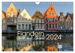 Flandern - Stadt und Strand (Wandkalender 2024 DIN A4 quer), CALVENDO Monatskalender