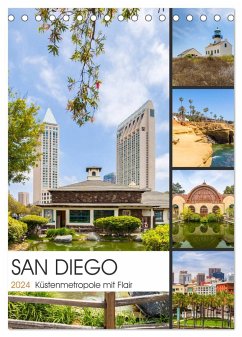 SAN DIEGO Küstenmetropole mit Flair (Tischkalender 2024 DIN A5 hoch), CALVENDO Monatskalender