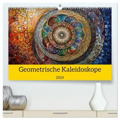 Geometrische Kaleidoskope (hochwertiger Premium Wandkalender 2024 DIN A2 quer), Kunstdruck in Hochglanz - Switzerland, Bonheur18