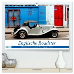 Englische Roadster - Oldtimer Schmuckstücke der Fünfziger Jahre (hochwertiger Premium Wandkalender 2024 DIN A2 quer), Kunstdruck in Hochglanz - Löwis of Menar, Henning von