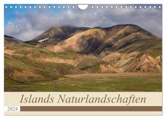 Islands Naturlandschaften (Wandkalender 2024 DIN A4 quer), CALVENDO Monatskalender - Jürgens, Olaf