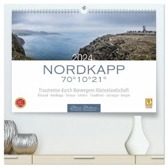 Nordkapp - Norwegens Küstenlandschaft (hochwertiger Premium Wandkalender 2024 DIN A2 quer), Kunstdruck in Hochglanz - Pinkoss, Oliver