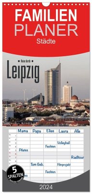 Familienplaner 2024 - Reise durch Leipzig mit 5 Spalten (Wandkalender, 21 x 45 cm) CALVENDO