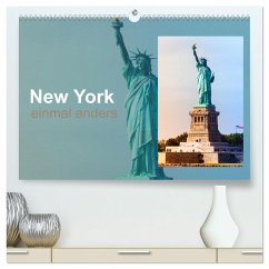 New York - einmal anders (hochwertiger Premium Wandkalender 2024 DIN A2 quer), Kunstdruck in Hochglanz - calmbacher, Christiane