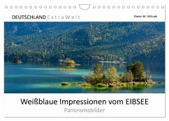 Weißblaue Impressionen vom EIBSEE Panoramabilder (Wandkalender 2024 DIN A4 quer), CALVENDO Monatskalender