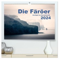 Färöer Archipel im Nordatlantik (hochwertiger Premium Wandkalender 2024 DIN A2 quer), Kunstdruck in Hochglanz