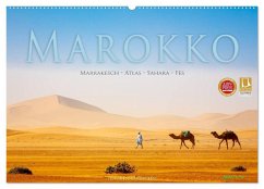 Marokko: Marrakesch, Atlas, Sahara, Fès (Wandkalender 2024 DIN A2 quer), CALVENDO Monatskalender