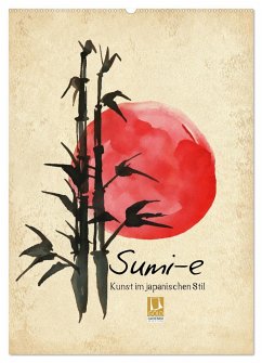 Sumi-e Kunst im japanischen Stil (Wandkalender 2024 DIN A2 hoch), CALVENDO Monatskalender