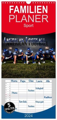Familienplaner 2024 - American Football - Athleten mit 5 Spalten (Wandkalender, 21 x 45 cm) CALVENDO