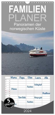Familienplaner 2024 - Panoramen der norwegischen Küste mit 5 Spalten (Wandkalender, 21 x 45 cm) CALVENDO