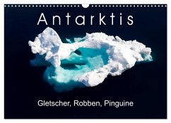 Antarktis Gletscher, Robben, Pinguine (Wandkalender 2024 DIN A3 quer), CALVENDO Monatskalender