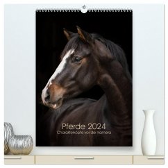 Pferde 2024 - Charakterköpfe vor der Kamera (hochwertiger Premium Wandkalender 2024 DIN A2 hoch), Kunstdruck in Hochglanz - Müller, Paula