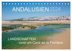 Andalusien - Landschaften rund um Conil de la Frontera (Tischkalender 2024 DIN A5 quer), CALVENDO Monatskalender