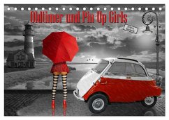 Oldtimer und Pin-Up Girls by Mausopardia (Tischkalender 2024 DIN A5 quer), CALVENDO Monatskalender - Jüngling alias Mausopardia, Monika