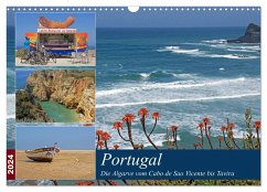Portugal - Die Algarve vom Cabo de Sao Vicente bis Tavira (Wandkalender 2024 DIN A3 quer), CALVENDO Monatskalender - Braunleder, Gisela