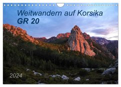 Weitwandern auf Korsika GR 20 (Wandkalender 2024 DIN A4 quer), CALVENDO Monatskalender