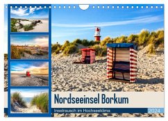 Nordseeinsel Borkum - Inselrausch im Hochseeklima (Wandkalender 2024 DIN A4 quer), CALVENDO Monatskalender
