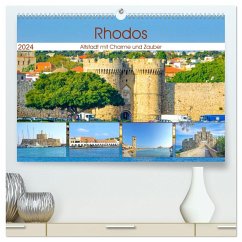 Rhodos - Altstadt mit Charme und Zauber (hochwertiger Premium Wandkalender 2024 DIN A2 quer), Kunstdruck in Hochglanz