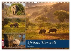 Afrikas Tierwelt: Nashörner (Wandkalender 2024 DIN A3 quer), CALVENDO Monatskalender