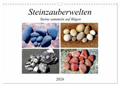 Steinzauberwelten - Steine sammeln auf Rügen (Wandkalender 2024 DIN A3 quer), CALVENDO Monatskalender - und Michaela Schimmack, Claudia