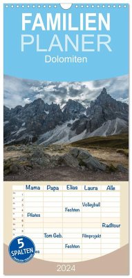 Familienplaner 2024 - Dolomiten mit 5 Spalten (Wandkalender, 21 x 45 cm) CALVENDO
