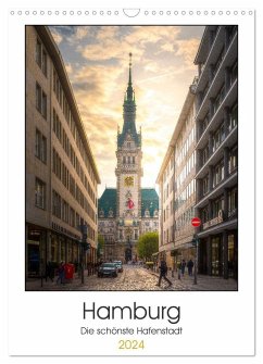 Hamburg - Die schönste Hafenstadt (Wandkalender 2024 DIN A3 hoch), CALVENDO Monatskalender