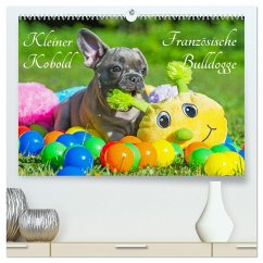 Kleiner Kobold Französische Bulldogge (hochwertiger Premium Wandkalender 2024 DIN A2 quer), Kunstdruck in Hochglanz