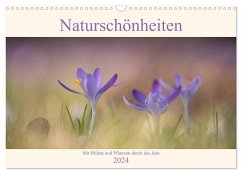 Naturschönheiten - mit Blüten und Pflanzen durch das Jahr (Wandkalender 2024 DIN A3 quer), CALVENDO Monatskalender