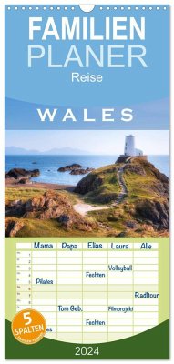 Familienplaner 2024 - Wales mit 5 Spalten (Wandkalender, 21 x 45 cm) CALVENDO