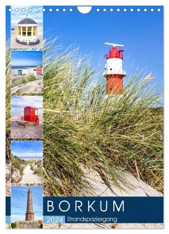 Borkum Strandspaziergang (Wandkalender 2024 DIN A4 hoch), CALVENDO Monatskalender