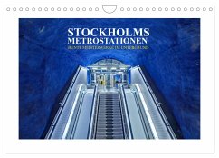 Stockholms Metrostationen - Bunte Meisterwerke im Untergrund (Wandkalender 2024 DIN A4 quer), CALVENDO Monatskalender