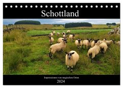 Schottland - Impressionen von magischen Orten (Tischkalender 2024 DIN A5 quer), CALVENDO Monatskalender