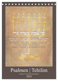 Psalmen Tehilim Hebräisch - Deutsch (Tischkalender 2024 DIN A5 hoch), CALVENDO Monatskalender - Switzerland. Marena Camadini, Kavodedition