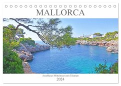 Mallorca - Azurblaues Mittelmeer zum Träumen (Tischkalender 2024 DIN A5 quer), CALVENDO Monatskalender