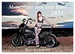 Motorräder und Sexy Girls (Wandkalender 2024 DIN A2 quer), CALVENDO Monatskalender - Talmon, Udo