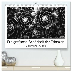 Die grafische Schönheit der Pflanzen ¿ Schwarz-Weiß (hochwertiger Premium Wandkalender 2024 DIN A2 quer), Kunstdruck in Hochglanz
