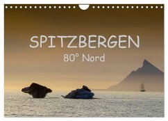 Spitzbergen 80° Nord (Wandkalender 2024 DIN A4 quer), CALVENDO Monatskalender