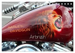 Harley Davidson - Airbrush (Tischkalender 2024 DIN A5 quer), CALVENDO Monatskalender