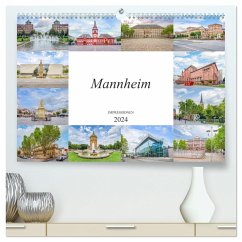 Mannheim Impressionen (hochwertiger Premium Wandkalender 2024 DIN A2 quer), Kunstdruck in Hochglanz