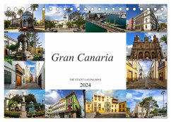 Gran Canaria Die Stadt Las Palmas (Tischkalender 2024 DIN A5 quer), CALVENDO Monatskalender