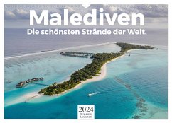 Malediven - Die schönsten Strände der Welt. (Wandkalender 2024 DIN A3 quer), CALVENDO Monatskalender