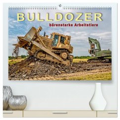 Bulldozer - bärenstarke Arbeitstiere (hochwertiger Premium Wandkalender 2024 DIN A2 quer), Kunstdruck in Hochglanz - Roder, Peter