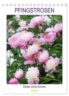 Pfingstrosen Rosen ohne Dornen (Tischkalender 2024 DIN A5 hoch), CALVENDO Monatskalender - Kruse, Gisela