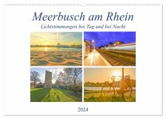 Meerbusch am Rhein - Lichtstimmungen bei Tag und bei Nacht (Wandkalender 2024 DIN A2 quer), CALVENDO Monatskalender - Hackstein, Bettina