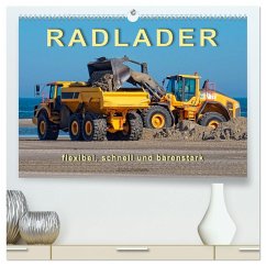 Radlader - flexibel, schnell und bärenstark (hochwertiger Premium Wandkalender 2024 DIN A2 quer), Kunstdruck in Hochglanz