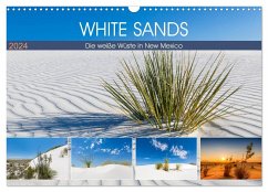 WHITE SANDS Die weiße Wüste in New Mexico (Wandkalender 2024 DIN A3 quer), CALVENDO Monatskalender - Viola, Melanie